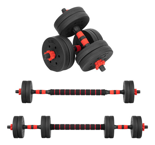 Mancuernas Ajustables Altera 15kg Set De Pesas Ejercicios Color Rojo