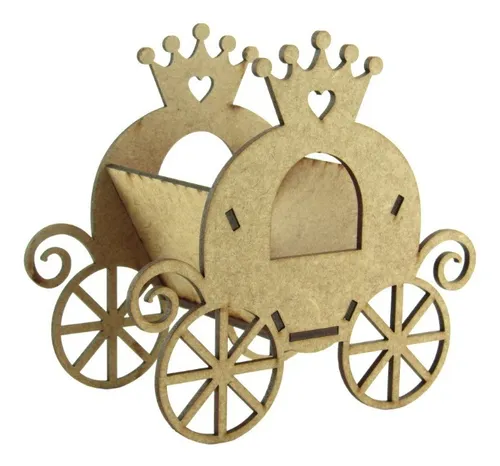comprar Kit 20 Cachepô Carruagem De 18cm  Mdf Lembrancinha Festa