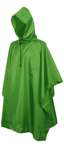 Poncho Para Lluvia Verde 100x130cms Con Capucha