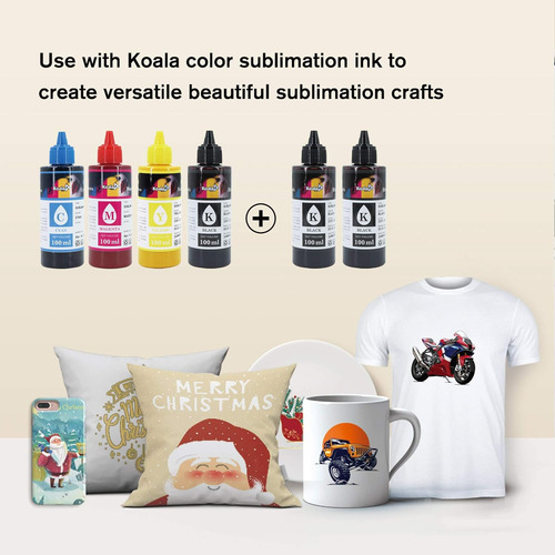 Koala - Botellas De Tinta De Sublimación Negra De 200 ...
