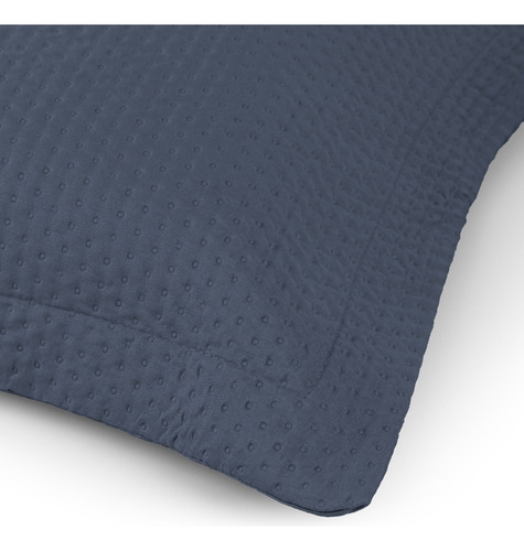 Colcha Cobre Leito Queen 3 Peças Siena Matelado Cor Azul