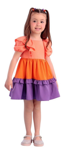 Imagem 2 de 3 de Vestido Infantil 3marias Mon Sucré Positive Vibes 22152 B.e.