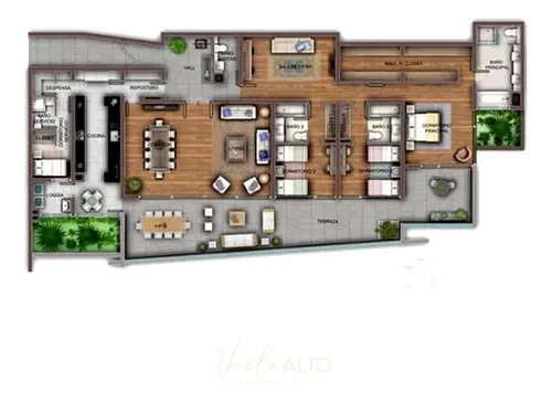 Departamento En Venta De 4 Dorm. En Lo Barnechea / 3 Estac.