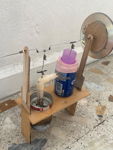 Motor Stirling De Latas, Funcional, Didáctico, Casero (Usado)