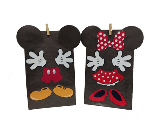 Bolsas Para Sorpresitas Personalizadas De Mickey Y Minnie