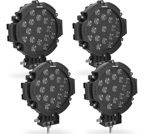 Oedro Luz Led Redonda Para Todo Terreno 7  51 W 4 Unidad Atv