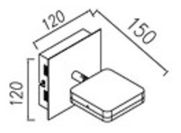Imagen 2 de 3 de Aplique Moderno Jonh Led 4,2w Cromo