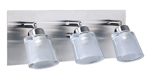 Aplique 3 Luces Cromo Moderno Apto Led Baño Inoxidable Mks