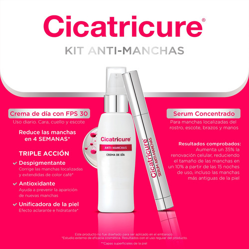Pack Cicatricure Serum Concentrado + Anti-mancha Día