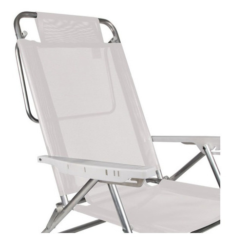 Cadeira de encosto alto branca Reposera Mor Summer de 6 posições