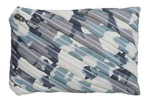 Zipit La Caja De Lápiz Grande Camo, Camuflaje Gris.