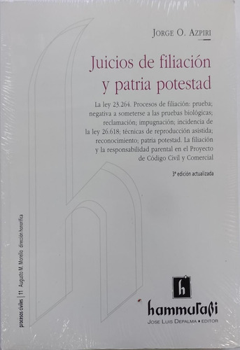 Juicios De Filiación Y Patria Potestad 3ra Ed.- Jorge Azpiri