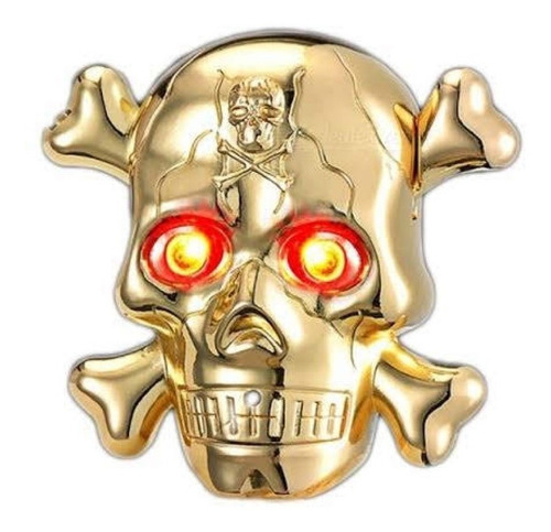 Encendedor Usb Calavera Con Luz Y Sonido 5761 Bronce