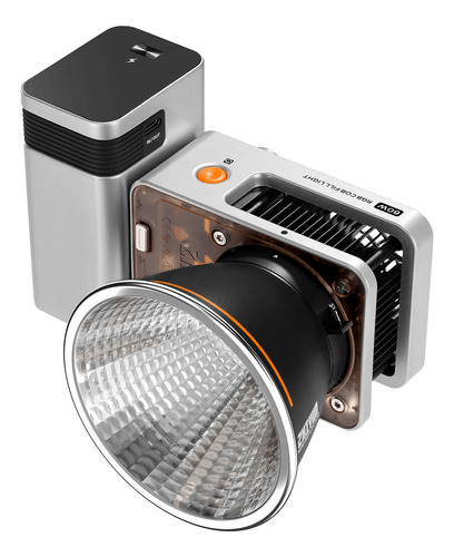 Iluminador Led Pocket Zhiyun Molus X60 Cob Rgb 60w Combo Estrutura Cinza 110v/220v