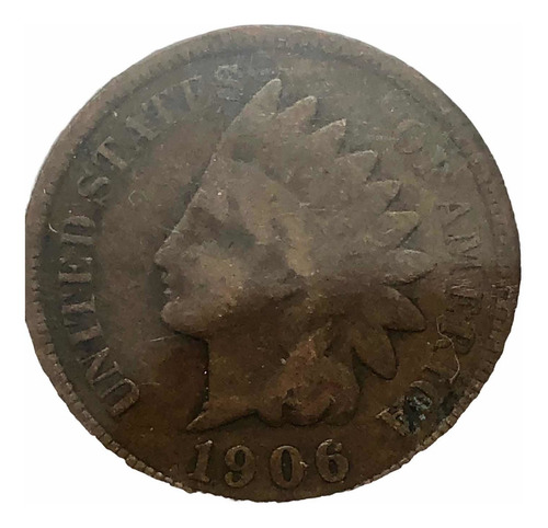 Lote 5 Monedas 1 Centavo Período 1906-1958 Estados Unidos (Usado)