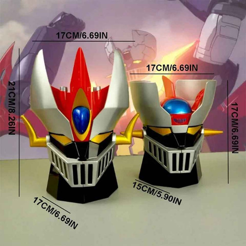 Taza Acero Inoxidable Mazinger Z 420ml Robot Para Café