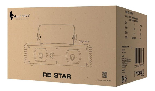 Imagen 5 de 6 de Láser Doble Rb Alienpro Star Rojo 150mw + Azul 500mw - S002