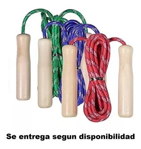 Imagen 3 de 5 de Soga De Saltar Infantil Con Mango De Madera Playking