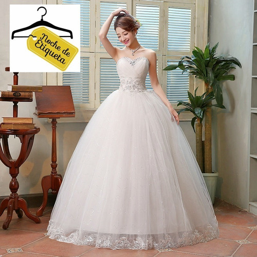 Vestido Novia Nuevo Corteprincesa Strapless Blanco/marfil