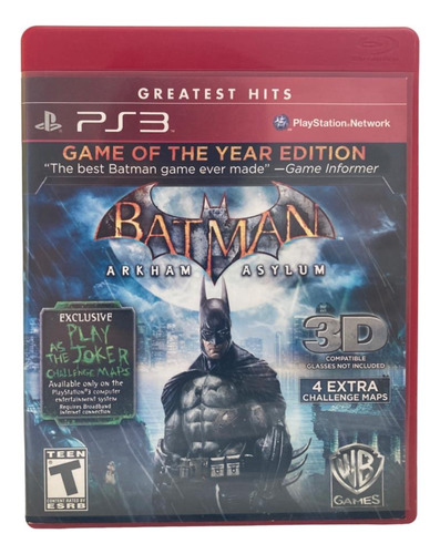 Batman Arkham Asylum Goty Ps3 Original Fisico (Reacondicionado)
