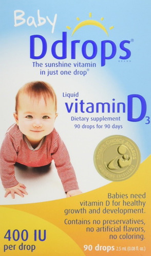 Baby Ddrops Liquid Vitamin D3 Para Bebés 400 Iu - 2,5ml