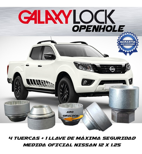 Tuercasgalaxi Lock Nissan Frontier 2019 12 X 1.5  Antirrobo