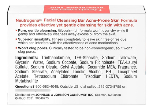 Neutrogena Jabón Facial Neutrogena Para Piel Propensa A