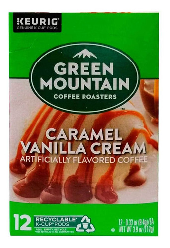 Cápsulas De Café Keurig Green Mountain Caramel Vainilla Cream 12 Capsulas