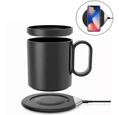 Taza Con Calentador Electrico Y Cargador Inalambrico