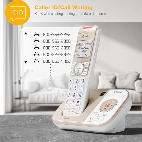 At&t 3-handset Dect 6.0 Bluetooth Expandible Teléfono Inalám