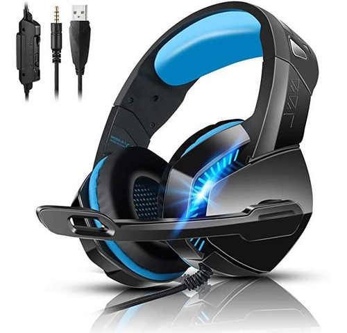 Auricular Para Juegos Para Ps4, Xbox One, Computadora, Lapt.