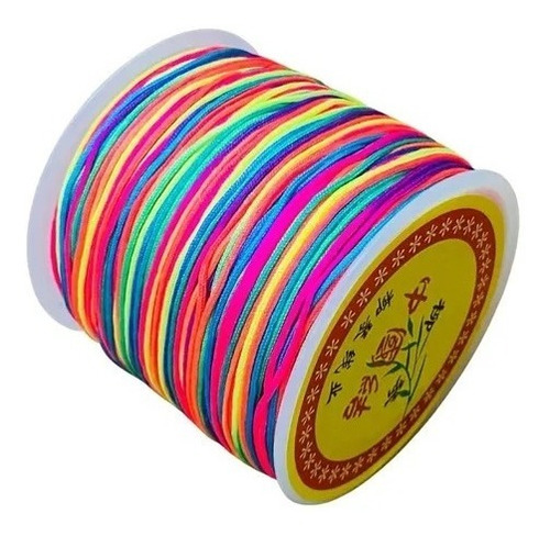 Hilo Chino Pulsera Collar Bisuteria Chaquira Joyería Macramé Color Arcoiris