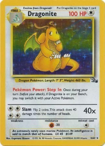 Dragonite 4/62 Holo Raro Pokemon Tcg