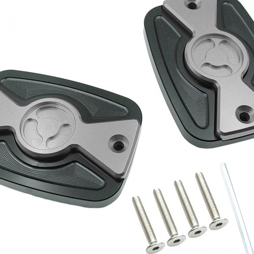2 Piezas De Tapa De Tanque De Líquido De Frenos De Plata