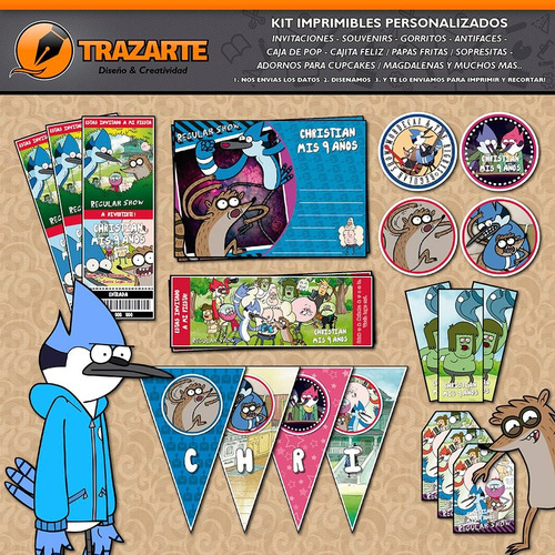 Kit Imprimible Un Show Mas Regular Show Personalizado Candy