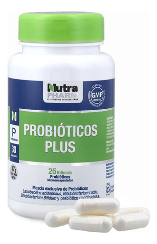 Suplemento En Cápsula Nutra Pharm  Probióticos Plus Probióticos En Frasco 30 Un