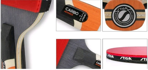 Paleta de ping pong Stiga Carbo Advance negra
