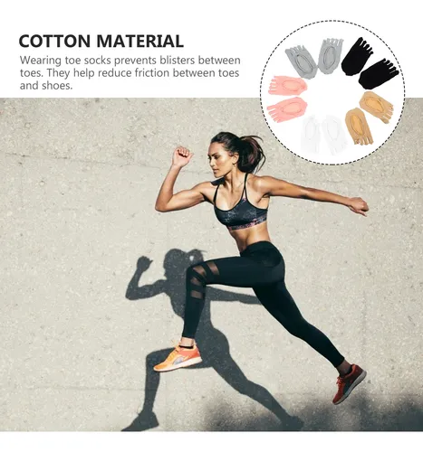 5 Pares De Calcetines Delgados Para Mujer Con Punta De Boca