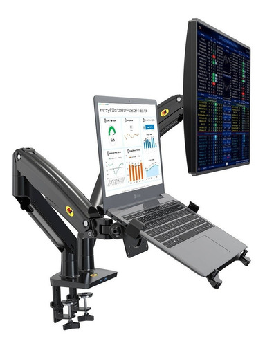 Imagen 2 de 10 de Soporte Neumático Monitor Y Laptop De Hasta 9kg. (17a 32)