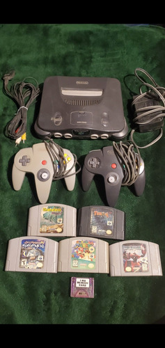 Nintendo 64 + Memory Card + 5 Juegos +2 Controles + Cables