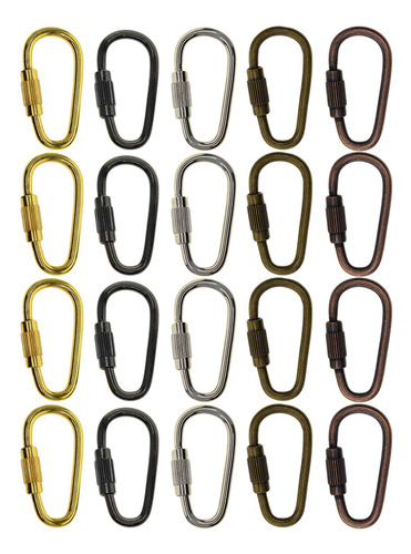 20 Piezas Mini Llavero Mosquetón Broche Diy Llavero Clips