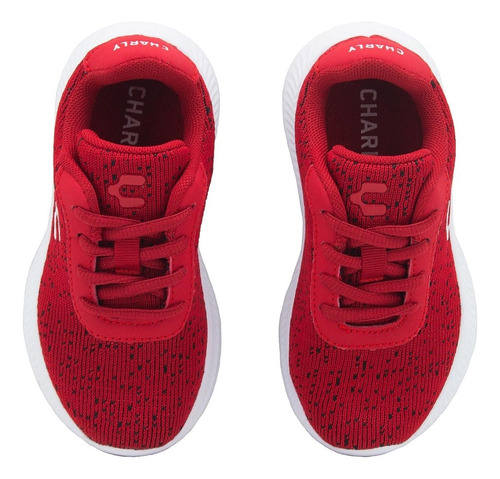 Tenis Running Niño Suela Eva Charly Rojo Blanco 15-21.5