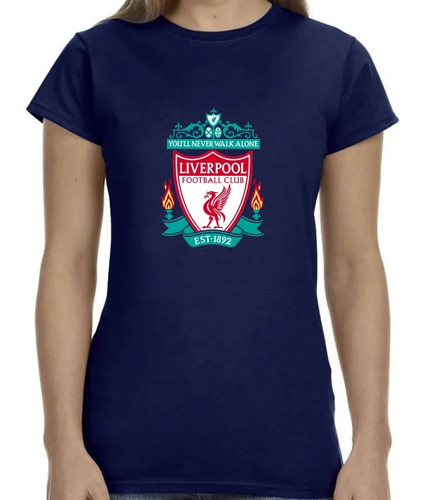 Playera Para Dama Liverpool Logo 