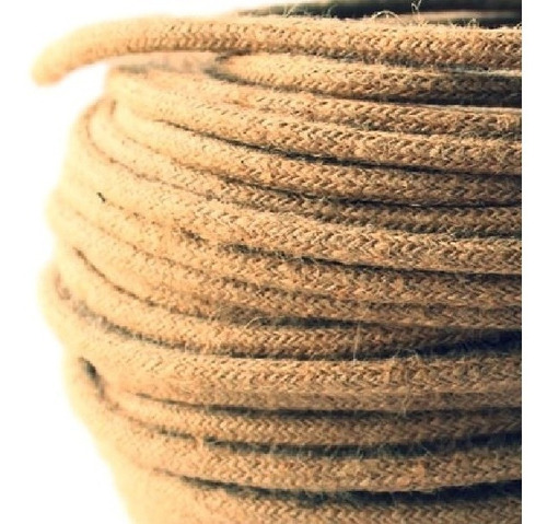 Cable Textil Yute O Arpillera X 100 Metros Vintage Retro