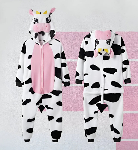 Pijama Polar Enterito Niños Suave Disfraz Abrigado Super