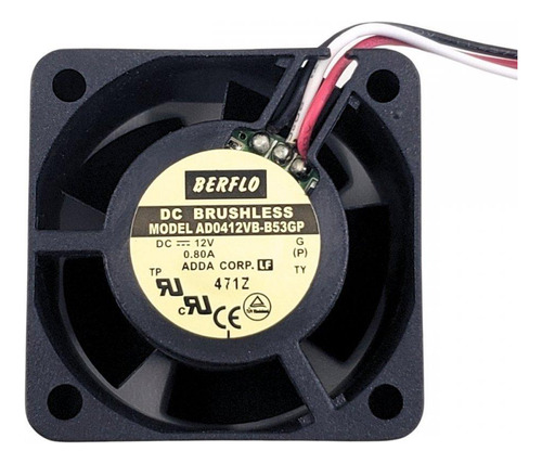 Cooler 40x40x28mm 12v 0.80a 16.000rpm Berflo Ad0412vb-b53gp