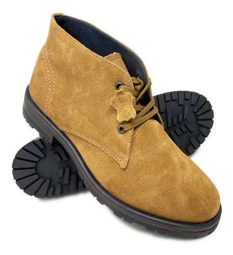 Imagen 3 de 6 de Botas Chukka Dasalo Gamuza Vacuno Natural Premium