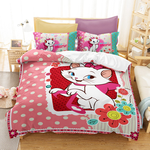 Funda De Edredón Marie Cat, Ropa De Cama Con Estampado 3d