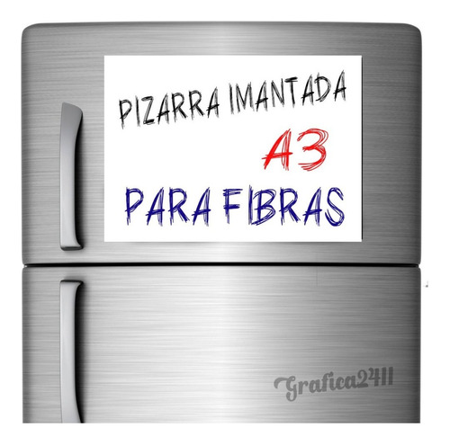 Imagen 1 de 2 de Vinilo Pizarra Pizarron Imantada Iman A3 Fibra Heladera A3