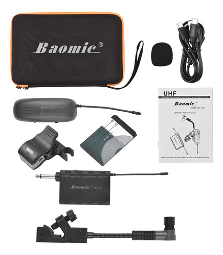 Micrófono Sistema Bm-12/v2 Baomic Uhf Inalámbrico